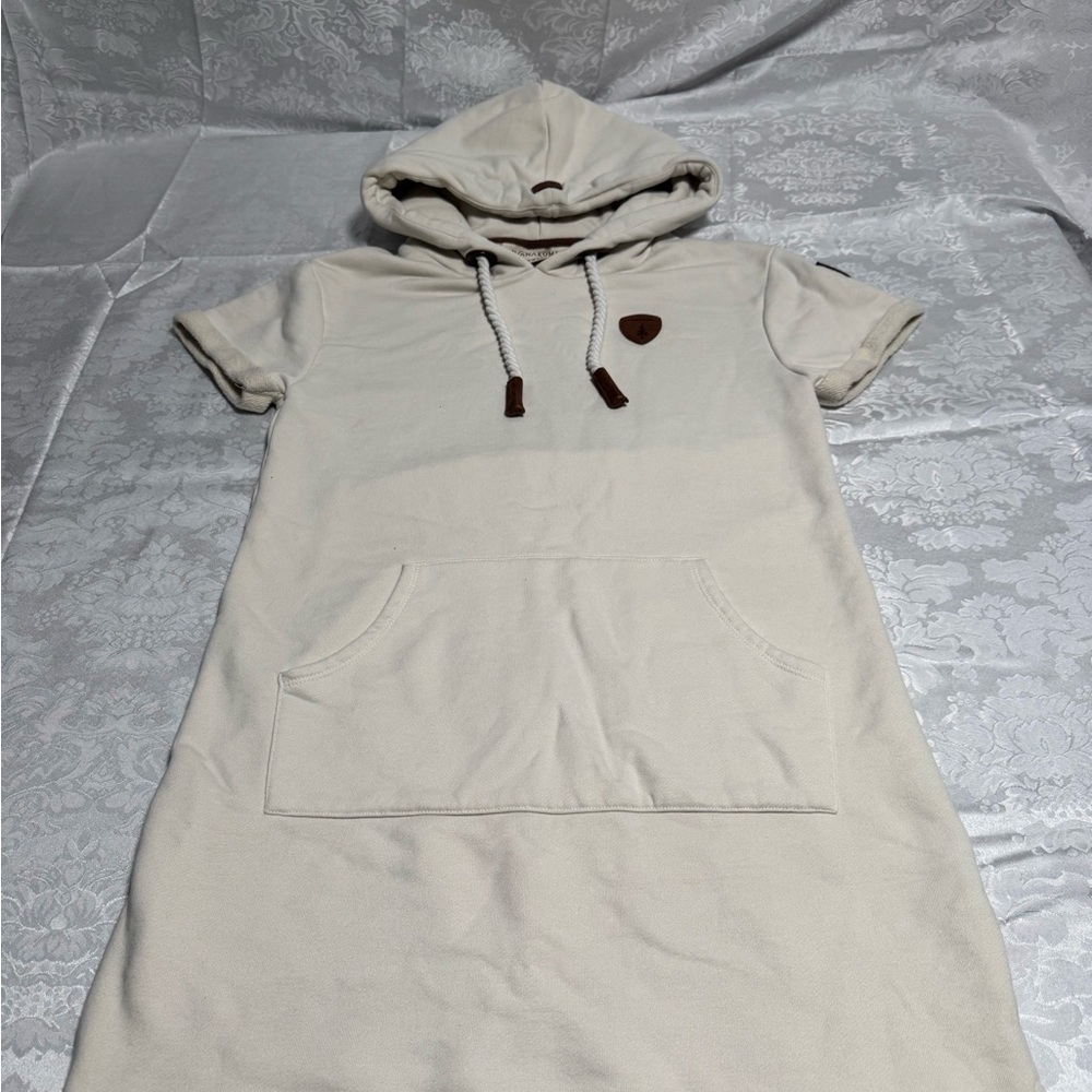 Wanakome Cream Hoodie Dress